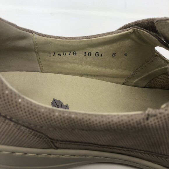 Waldlaufer Beige Leather Comfort Shoes Size 8 Wide Adjustable Strap Casual - Picture 9 of 9
